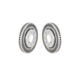 Front Coated Disc Brake Rotors Pair For 2010-2014 Ford F-150 With 7 Lug Wheels KG-100099