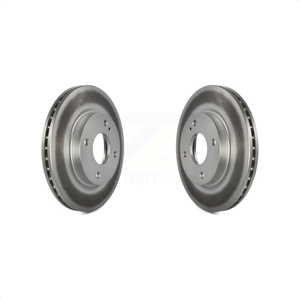 Front Coated Disc Brake Rotors Pair For Ford Fiesta KG-100101
