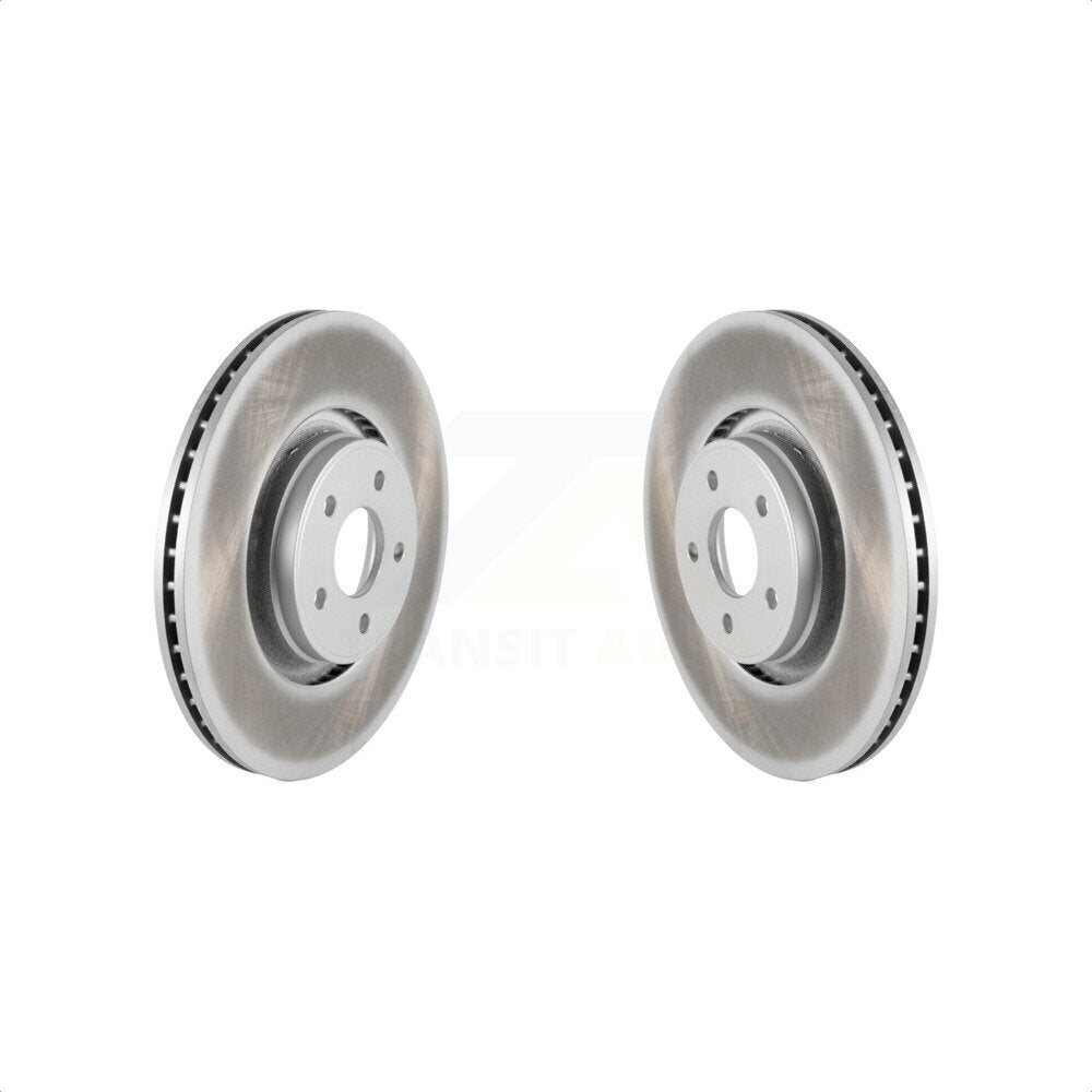 Front Coated Disc Brake Rotors Pair For Ford Focus Lincoln MKC KG-100110