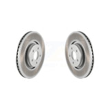 Front Coated Disc Brake Rotors Pair For Ford Focus Lincoln MKC KG-100110