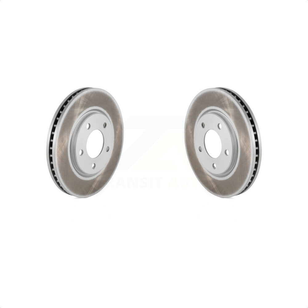Front Coated Disc Brake Rotors Pair For Dodge Grand Caravan Chrysler Town & Country Voyager KG-100122