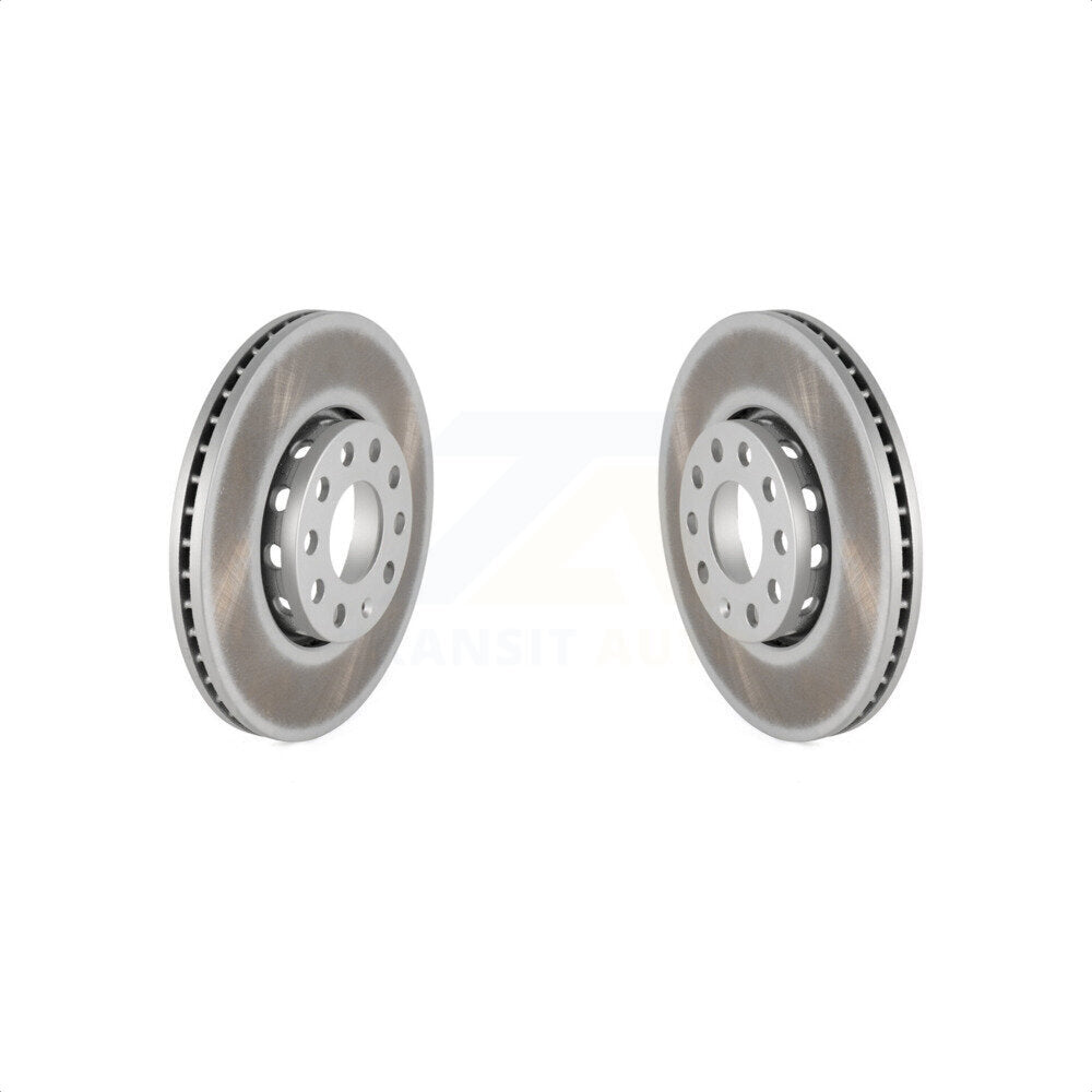 Front Coated Disc Brake Rotors Pair For Audi Volkswagen Passat A4 Quattro A6 100 S6 KG-100157