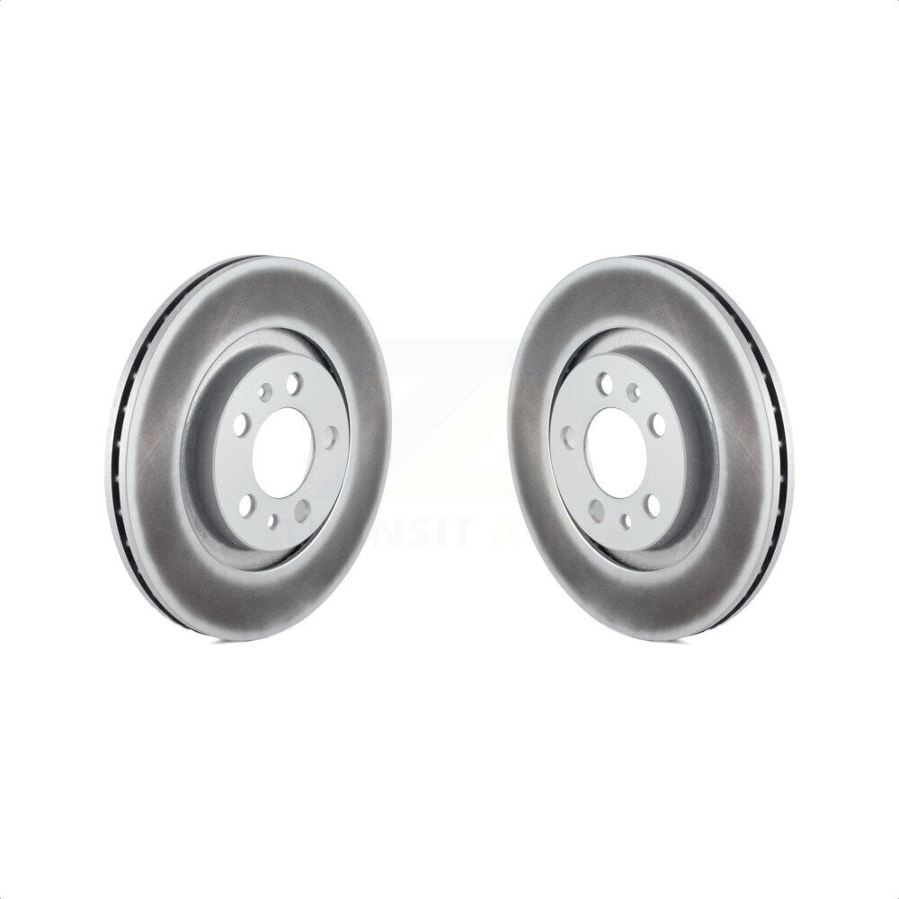 Front Coated Disc Brake Rotors Pair For Volkswagen Jetta Beetle Golf City KG-100165