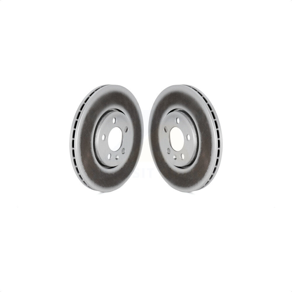 Front Coated Disc Brake Rotors Pair For Volkswagen Jetta Beetle Golf KG-100168
