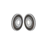 Front Coated Disc Brake Rotors Pair For Volkswagen Jetta Beetle Golf KG-100168