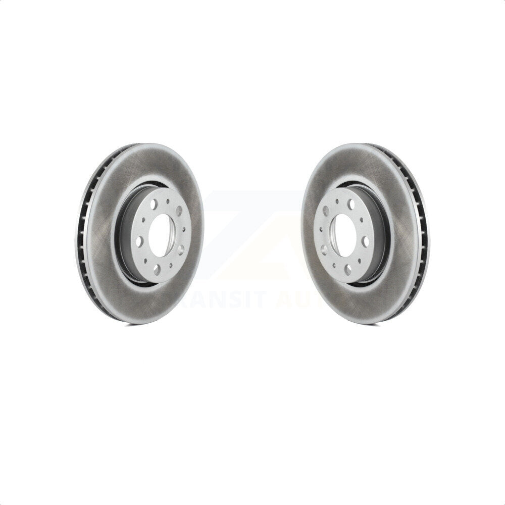 Front Coated Disc Brake Rotors Pair For Volvo S60 V70 XC70 S80 KG-100183