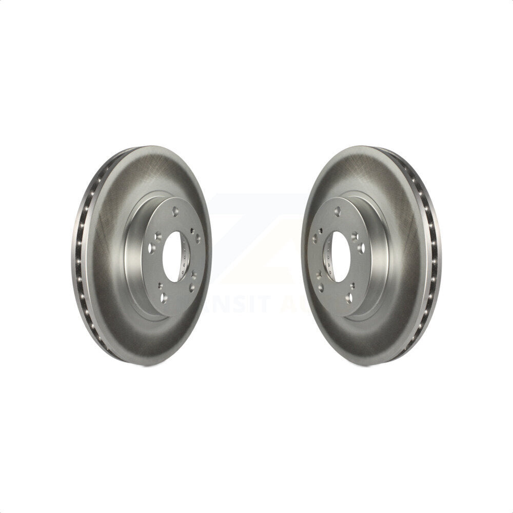 Front Coated Disc Brake Rotors Pair For 2002-2004 Honda CR-V KG-100188