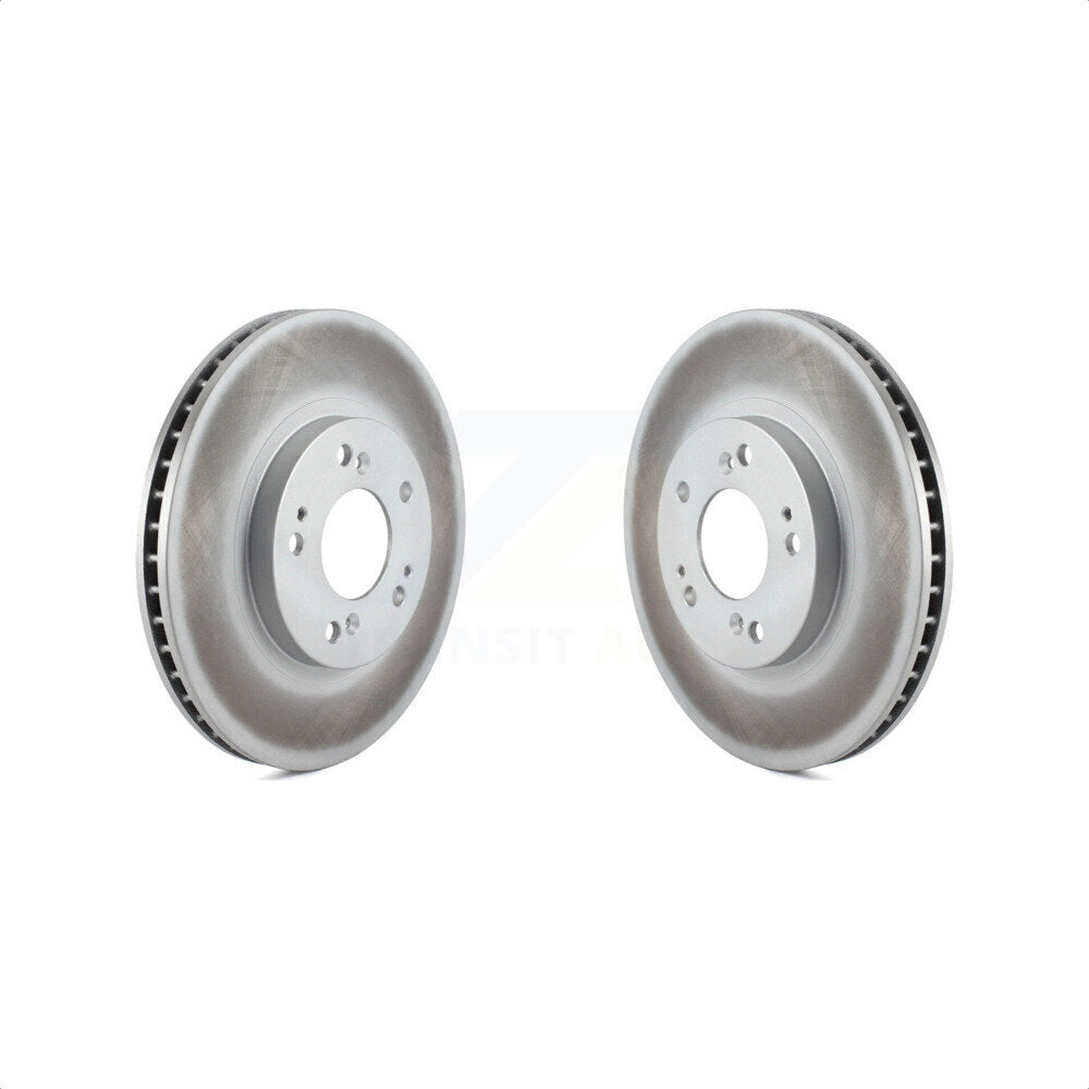Front Coated Disc Brake Rotors Pair For 2004-2008 2010-2011 Mitsubishi Endeavor KG-100207