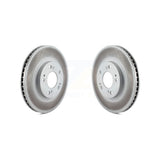 Front Coated Disc Brake Rotors Pair For 2004-2008 2010-2011 Mitsubishi Endeavor KG-100207