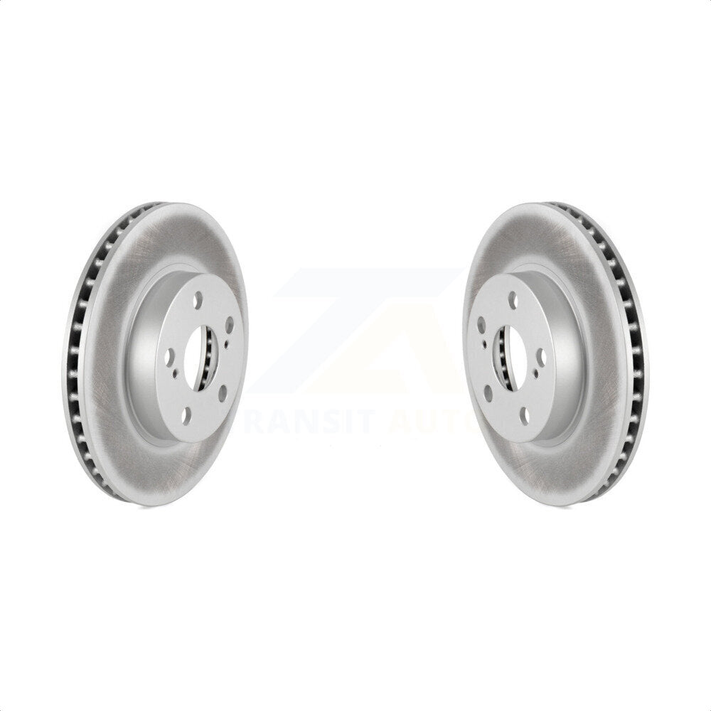 Front Coated Disc Brake Rotors Pair For 2004-2009 Toyota Prius KG-100221