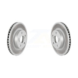 Front Coated Disc Brake Rotors Pair For 2004-2009 Toyota Prius KG-100221