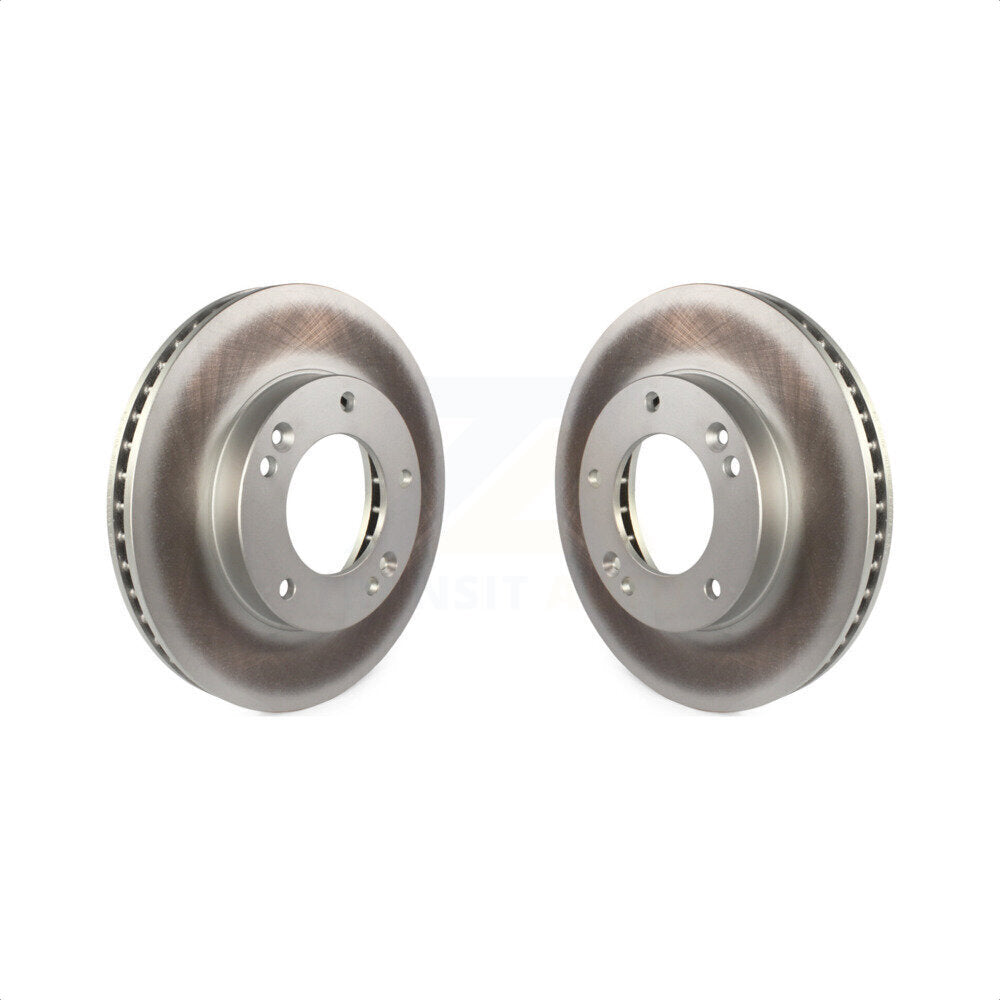 Front Coated Disc Brake Rotors Pair For 2003-2006 Kia Sorento KG-100225