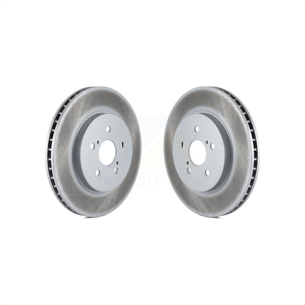 Front Coated Disc Brake Rotors Pair For Lexus Toyota Highlander RX350 RX330 RX400h KG-100229