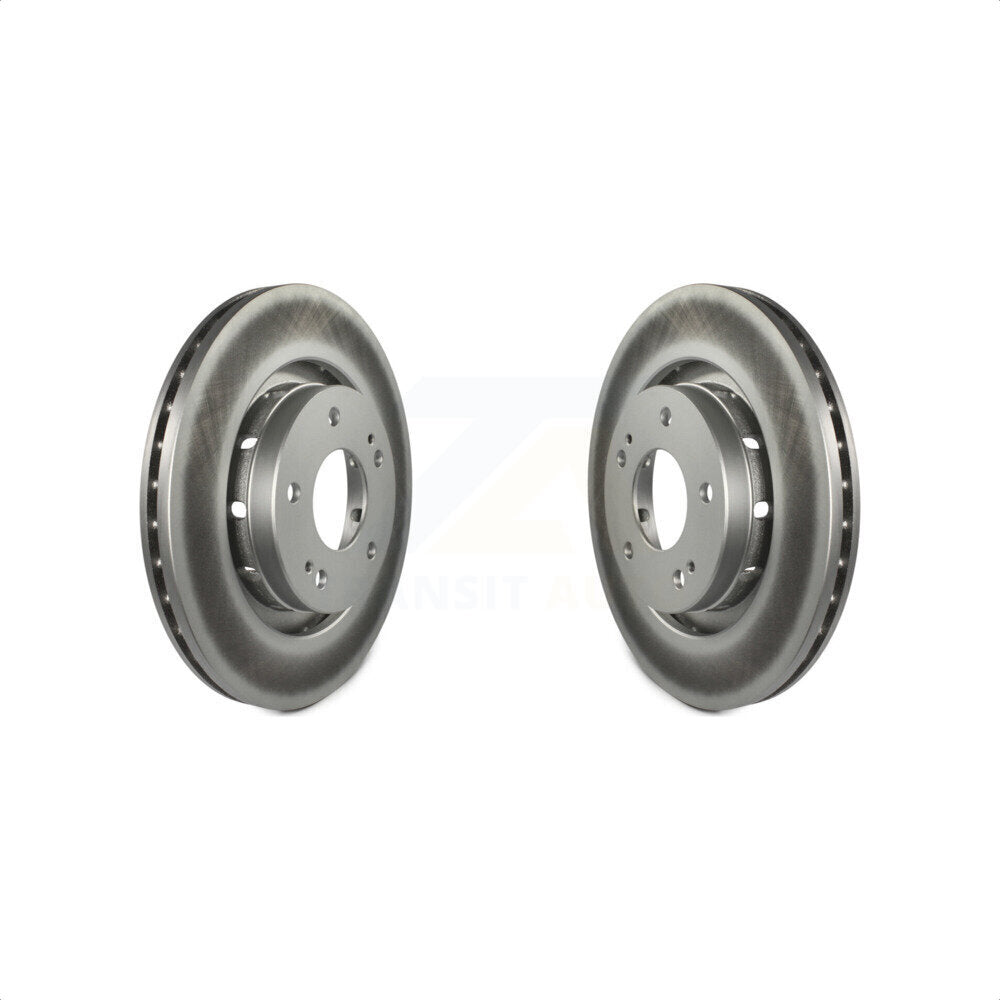 Front Coated Disc Brake Rotors Pair For Mitsubishi Lancer Outlander PHEV KG-100232