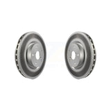 Front Coated Disc Brake Rotors Pair For Subaru Impreza WRX STI KG-100234