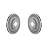 Front Coated Disc Brake Rotors Pair For Volkswagen Jetta Passat Audi Tiguan GTI Beetle CC A3 Q3 Eos Quattro Golf Alltrack TT Sportback e-tron Limited Taos KG-100240
