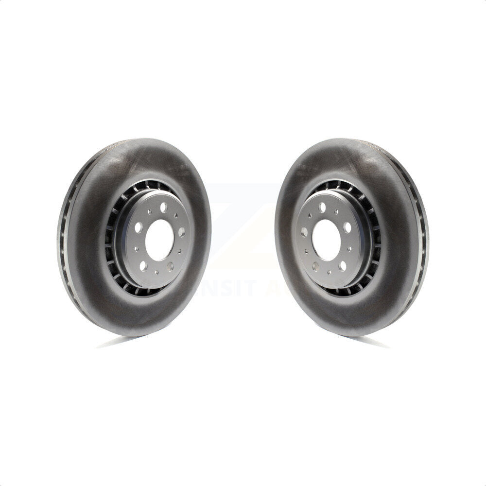 Front Coated Disc Brake Rotors Pair For 2003-2014 Volvo XC90 With 336mm Diameter Rotor KG-100245