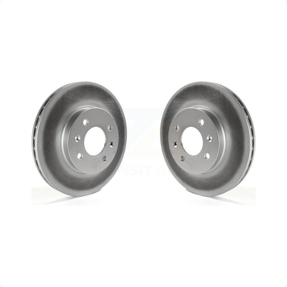 Front Coated Disc Brake Rotors Pair For Hyundai Accent Kia Rio Rio5 KG-100249