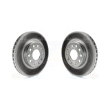 Front Coated Disc Brake Rotors Pair For Volkswagen Jetta Beetle Audi Golf A3 Rabbit SportWagen Quattro Eos e-Golf GTI Taos KG-100251