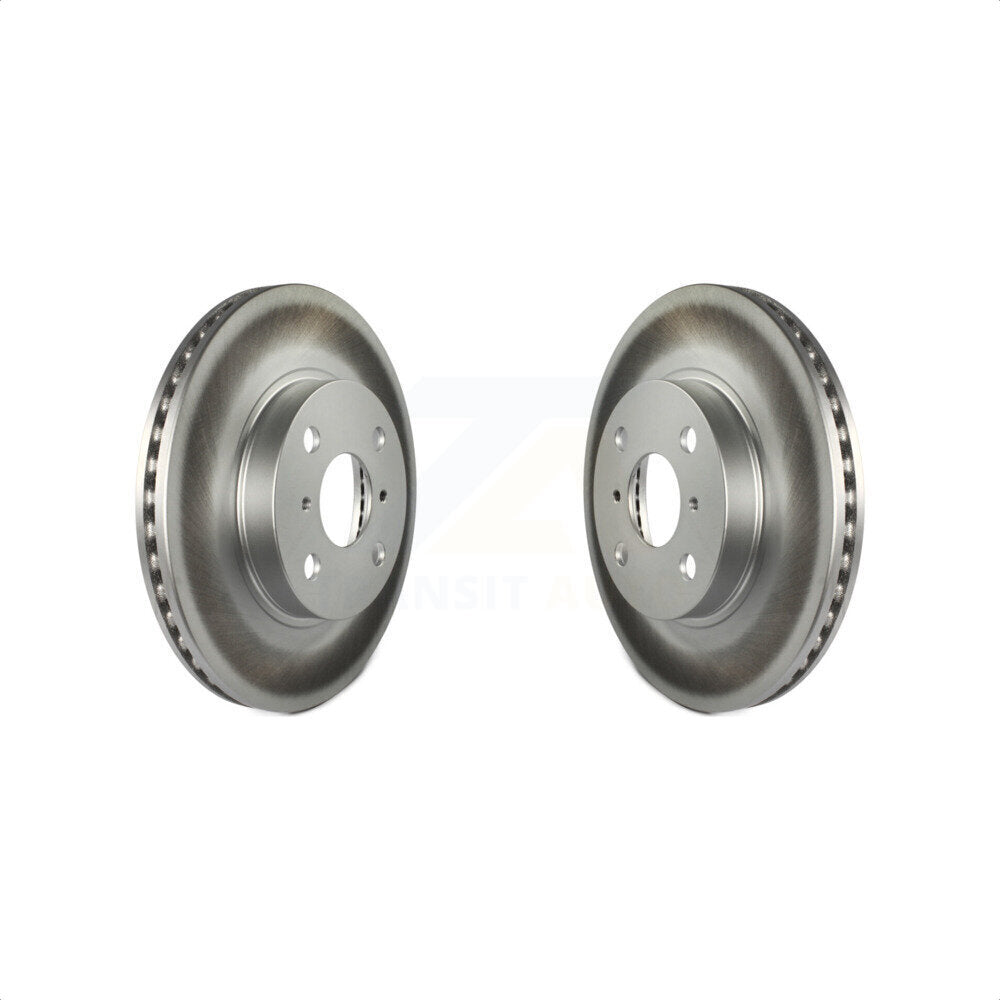 Front Coated Disc Brake Rotors Pair For Toyota Yaris Prius C Scion iQ KG-100257