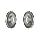 Front Coated Disc Brake Rotors Pair For Toyota Yaris Prius C Scion iQ KG-100257