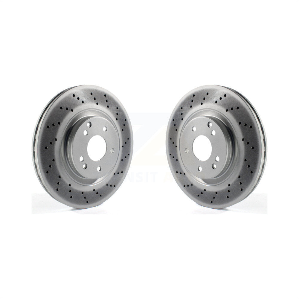 Front Coated Disc Brake Rotors Pair For Mercedes-Benz C230 CLK350 SLK350 C320 SLK280 SLK300 KG-100264
