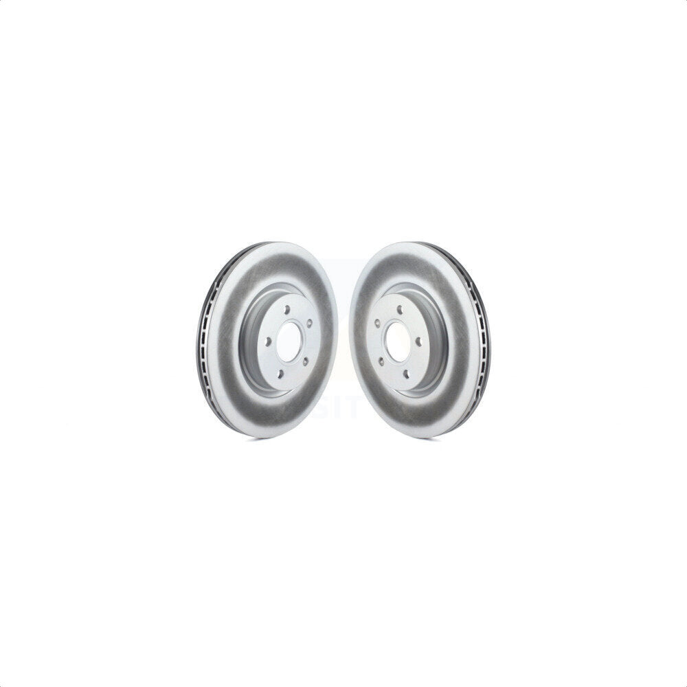 Front Coated Disc Brake Rotors Pair For Ford Escape Focus Transit Connect Volvo S40 Lincoln MKC C70 V50 KG-100269