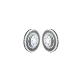 Front Coated Disc Brake Rotors Pair For Ford Escape Focus Transit Connect Volvo S40 Lincoln MKC C70 V50 KG-100269
