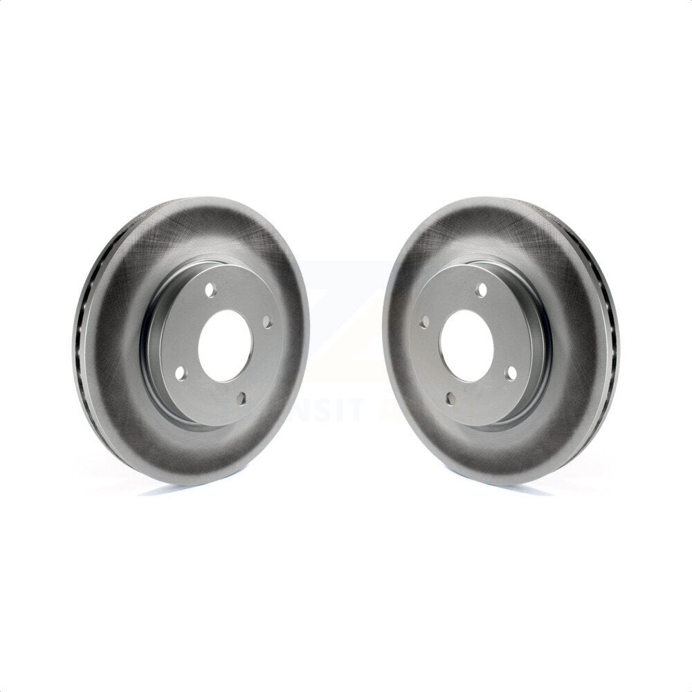 Front Coated Disc Brake Rotors Pair For Nissan Sentra Versa Cube KG-100270