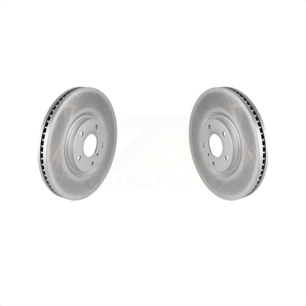 Front Coated Disc Brake Rotors Pair For INFINITI G37 G35 Q60 KG-100274
