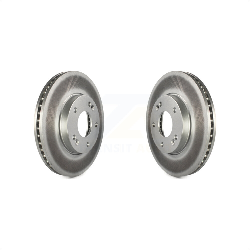 Front Coated Disc Brake Rotors Pair For 2007-2009 Kia Rondo KG-100281