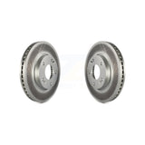 Front Coated Disc Brake Rotors Pair For 2007-2009 Kia Rondo KG-100281