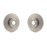 Front Coated Disc Brake Rotors Pair For Audi Q5 Porsche Macan A6 Quattro S5 S4 A7 A5 A4 KG-100302