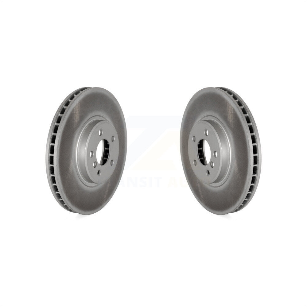 Front Coated Disc Brake Rotors Pair For BMW X5 X6 xDrive50i KG-100305