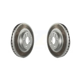 Front Coated Disc Brake Rotors Pair For Volvo S60 Land Rover Range Evoque XC70 S80 V60 V70 KG-100306