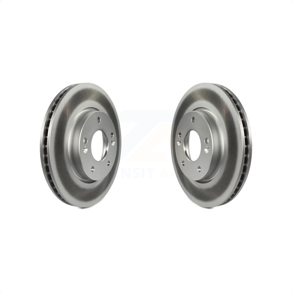 Front Coated Disc Brake Rotors Pair For Kia Forte Soul Koup Forte5 KG-100311
