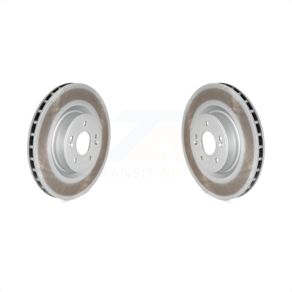 Front Coated Disc Brake Rotors Pair For Hyundai Genesis Coupe KG-100313