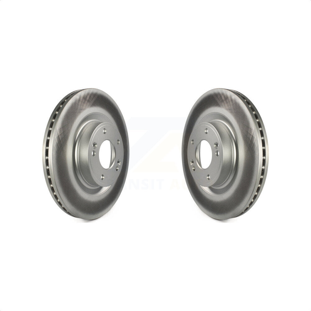 Front Coated Disc Brake Rotors Pair For Hyundai Genesis Coupe KG-100314