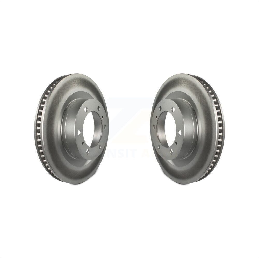 Front Coated Disc Brake Rotors Pair For 2010-2022 Toyota 4Runner Lexus GX460 KG-100317