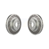 Front Coated Disc Brake Rotors Pair For Mercedes-Benz E350 C300 C350 E400 SLC300 E250 KG-100321