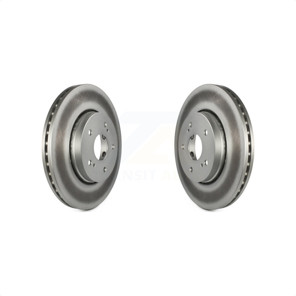 Front Coated Disc Brake Rotors Pair For 2010-2013 Suzuki Kizashi KG-100323