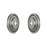 Front Coated Disc Brake Rotors Pair For 2010-2013 Suzuki Kizashi KG-100323
