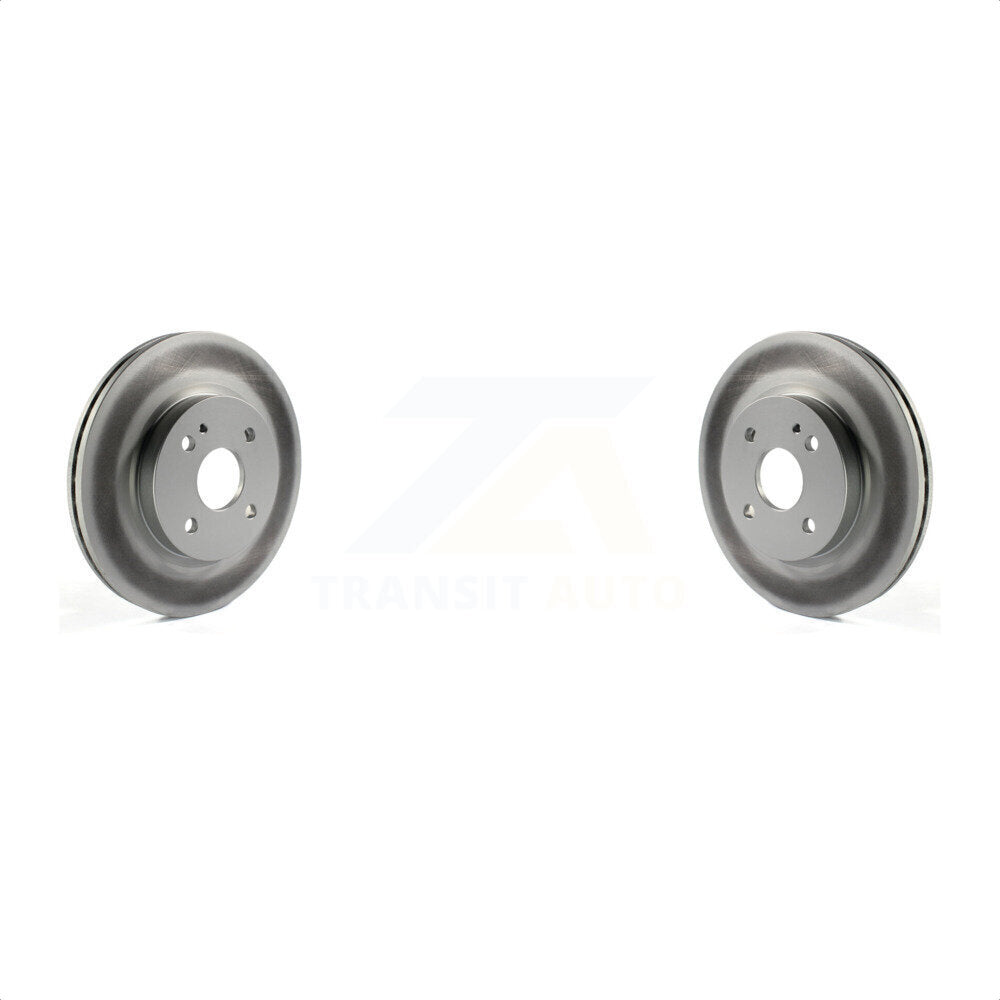 Front Coated Disc Brake Rotors Pair For 2011-2014 Mazda 2 KG-100325