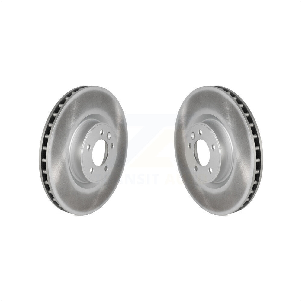 Front Coated Disc Brake Rotors Pair For Land Rover Range Sport Discovery Defender 90 110 KG-100332