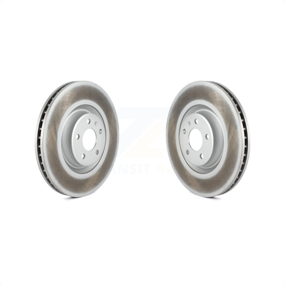Front Coated Disc Brake Rotors Pair For Audi A6 Quattro A7 KG-100335