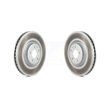 Front Coated Disc Brake Rotors Pair For Audi A6 Quattro A7 KG-100335
