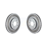 Front Coated Disc Brake Rotors Pair For 2012-2017 Fiat 500 Naturally Aspirated KG-100337