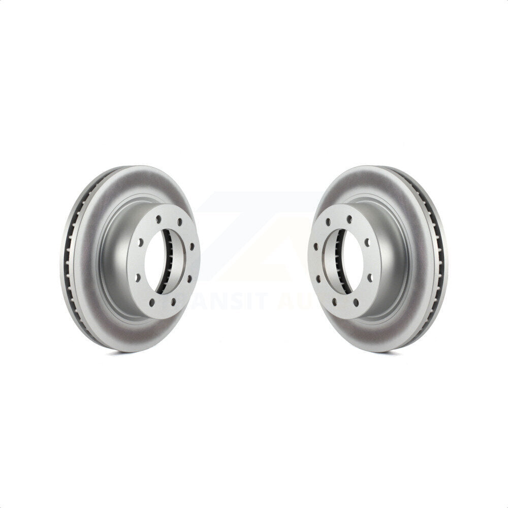 Front Coated Disc Brake Rotors Pair For 2012-2021 Nissan NV2500 NV3500 NV1500 KG-100339