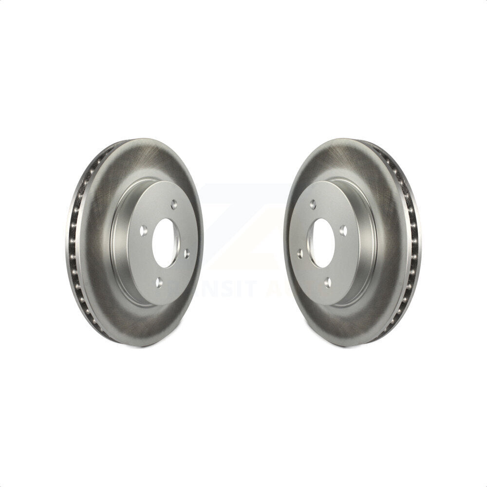 Front Coated Disc Brake Rotors Pair For Nissan Versa Note Micra KG-100341