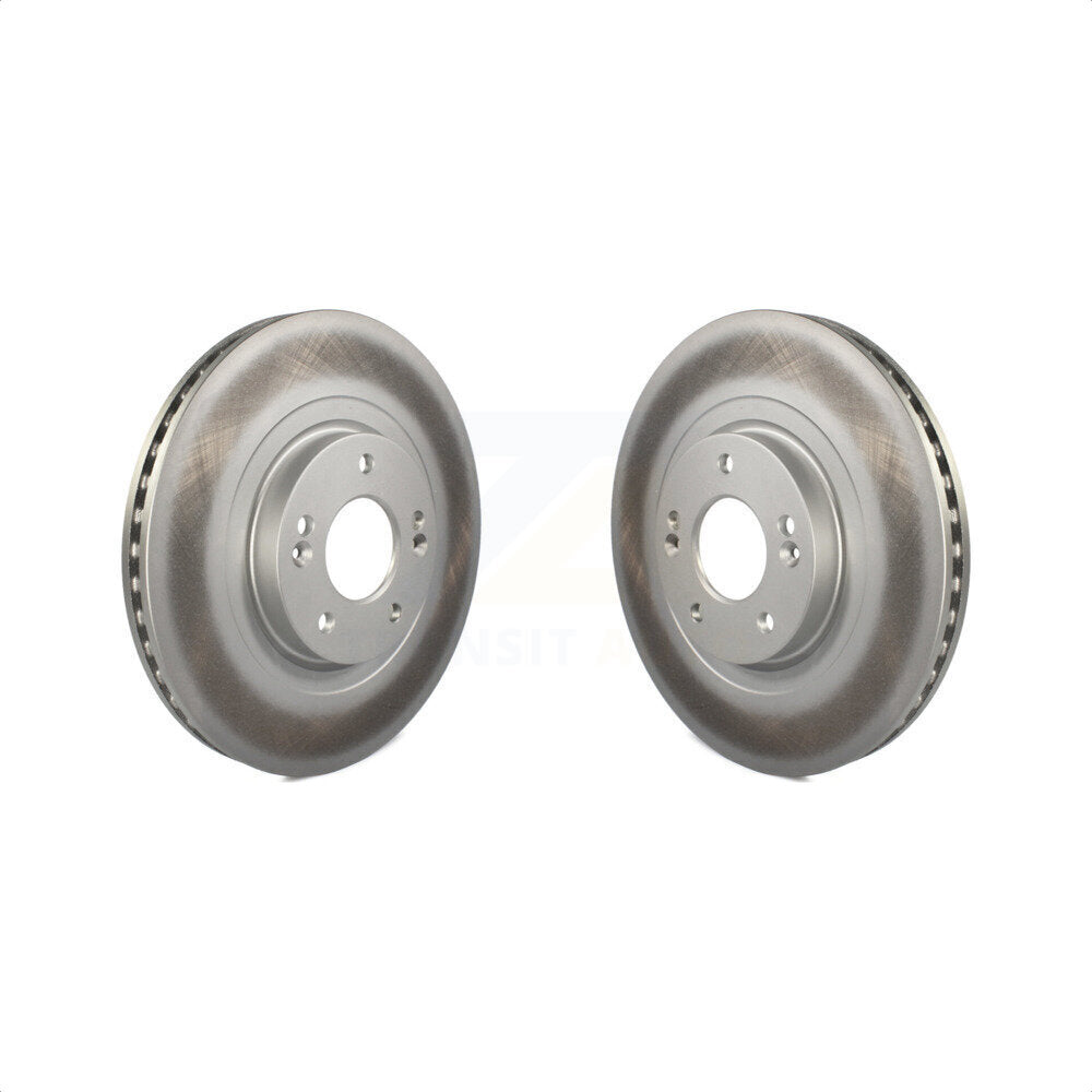 Front Coated Disc Brake Rotors Pair For Hyundai Kia Sorento Santa Fe Sport XL KG-100345